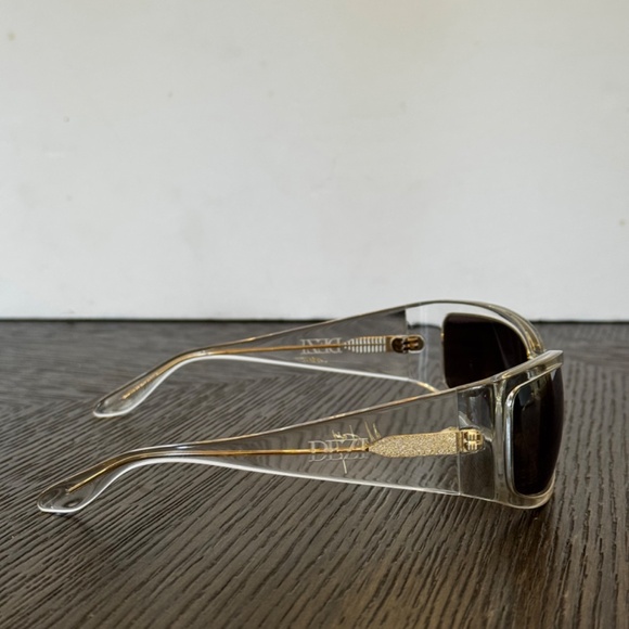 Dezi x Monet Sunglasses Style: Montay Icey Clear Mirror Lense Shield Sunglasses main image 7